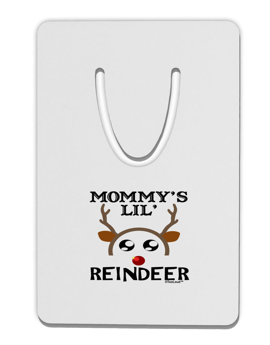 Mommy's Lil Reindeer Boy Aluminum Paper Clip Bookmark-Bookmark-TooLoud-White-Davson Sales