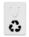 Recycle Black and White Aluminum Paper Clip Bookmark by TooLoud-Bookmark-TooLoud-White-Davson Sales