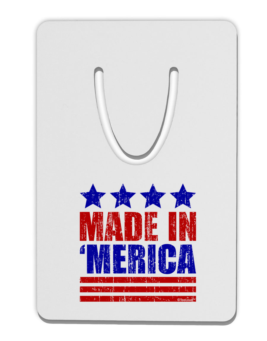 Made in Merica - Stars and Stripes Color Design Aluminum Paper Clip Bookmark-Bookmark-TooLoud-White-Davson Sales