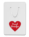 Proud Grandpa Heart Aluminum Paper Clip Bookmark by TooLoud-Bookmark-TooLoud-White-Davson Sales