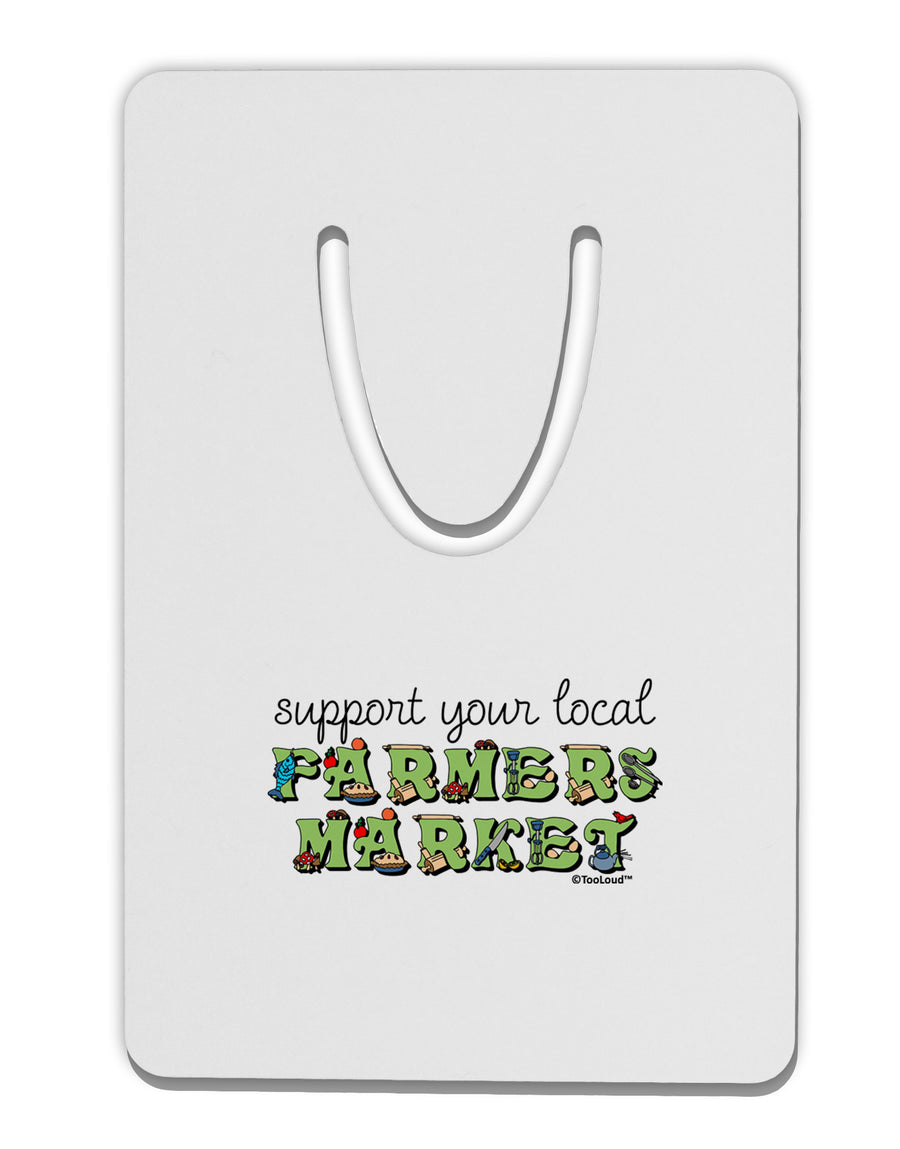 Support Your Local Farmers Market - Color Aluminum Paper Clip Bookmark-Bookmark-TooLoud-White-Davson Sales