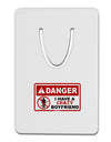 Danger - Crazy Boyfriend Aluminum Paper Clip Bookmark-Bookmark-TooLoud-White-Davson Sales