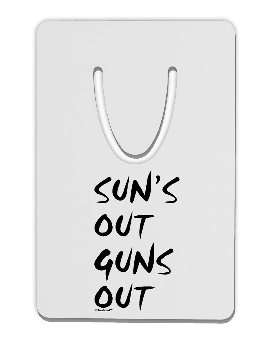 Suns Out Guns Out Aluminum Paper Clip Bookmark-Bookmark-TooLoud-White-Davson Sales