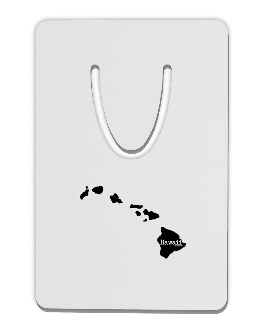 Hawaii - United States Shape Aluminum Paper Clip Bookmark-Bookmark-TooLoud-White-Davson Sales