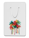 Paint Splash Palm Trees Aluminum Paper Clip Bookmark-Bookmark-TooLoud-White-Davson Sales