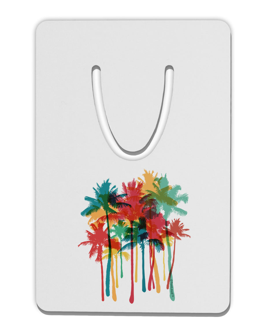 Paint Splash Palm Trees Aluminum Paper Clip Bookmark-Bookmark-TooLoud-White-Davson Sales