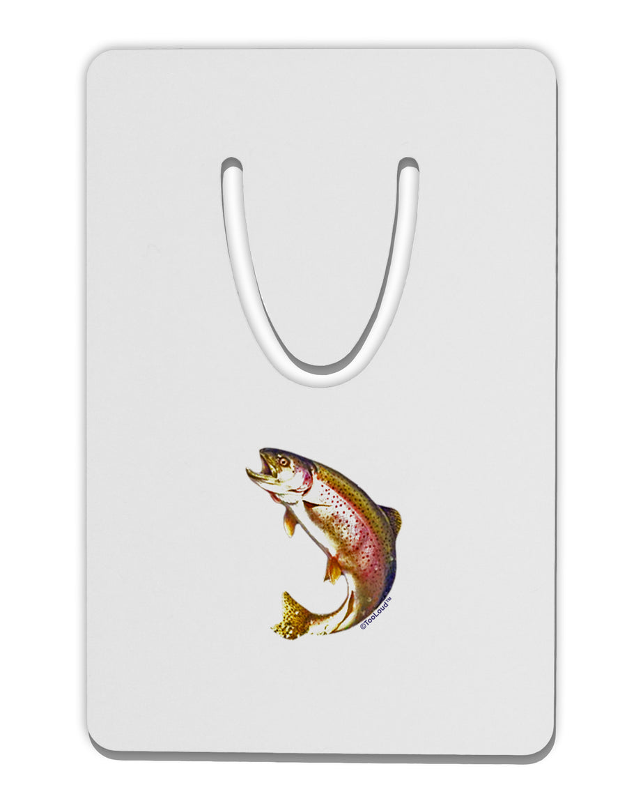 Rainbow Trout Aluminum Paper Clip Bookmark-Bookmark-TooLoud-White-Davson Sales