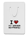 I Heart My Gamer Boyfriend Aluminum Paper Clip Bookmark-Bookmark-TooLoud-White-Davson Sales