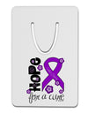 Hope for a Cure - Purple Ribbon Crohn’s Disease - Flowers Aluminum Paper Clip Bookmark-Bookmark-TooLoud-White-Davson Sales