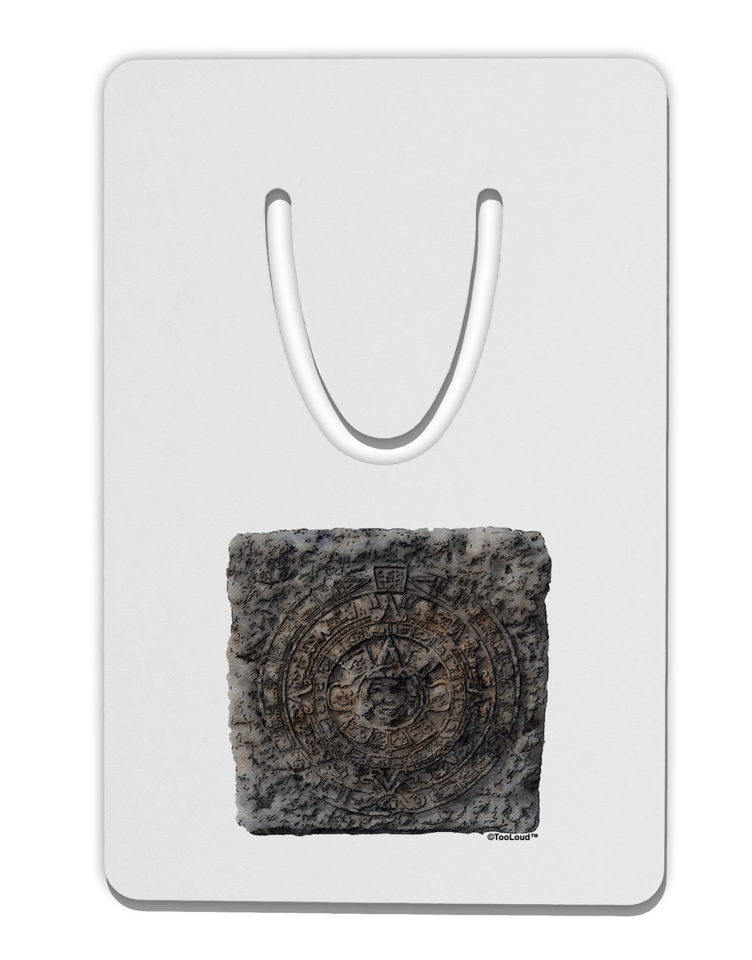 Stone Carving Watercolor Aluminum Paper Clip Bookmark-Bookmark-TooLoud-White-Davson Sales