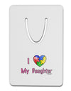 I Heart My Daughter - Autism Awareness Aluminum Paper Clip Bookmark by TooLoud-Bookmark-TooLoud-White-Davson Sales