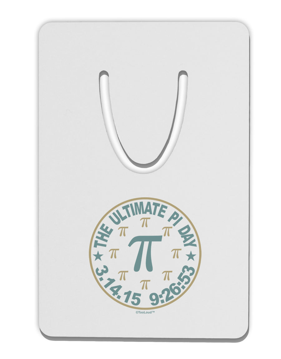 The Ultimate Pi Day Emblem Aluminum Paper Clip Bookmark by TooLoud-Bookmark-TooLoud-White-Davson Sales