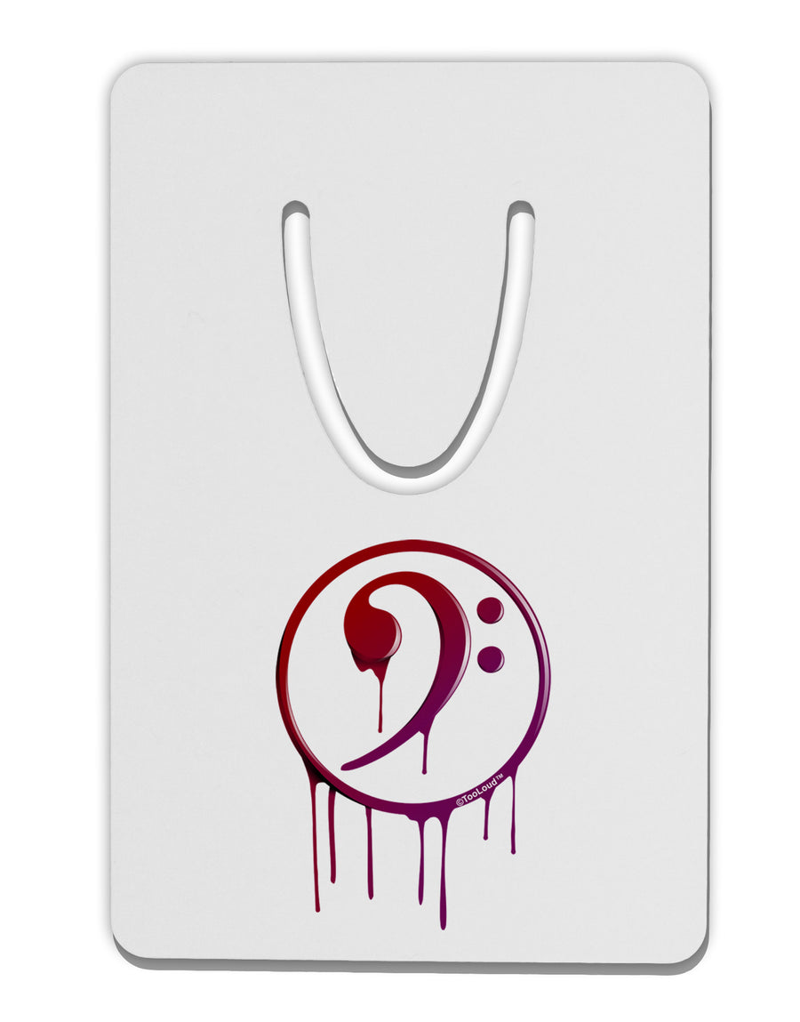 Dripping Bass Symbol Aluminum Paper Clip Bookmark-Bookmark-TooLoud-White-Davson Sales