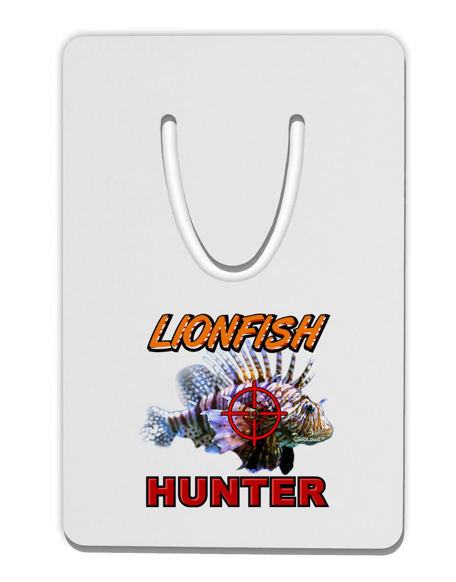 Lionfish Hunter Aluminum Paper Clip Bookmark-Bookmark-TooLoud-White-Davson Sales