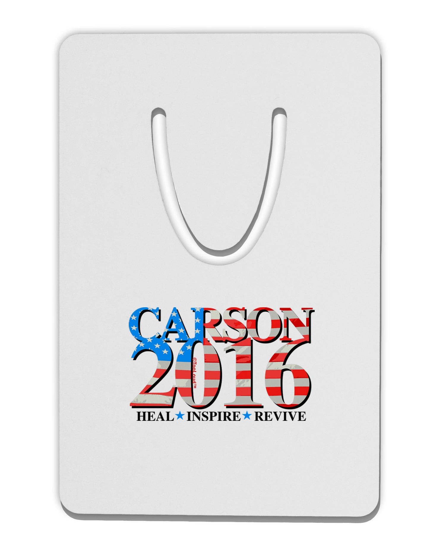Carson Flag Slogan Aluminum Paper Clip Bookmark-Bookmark-TooLoud-White-Davson Sales