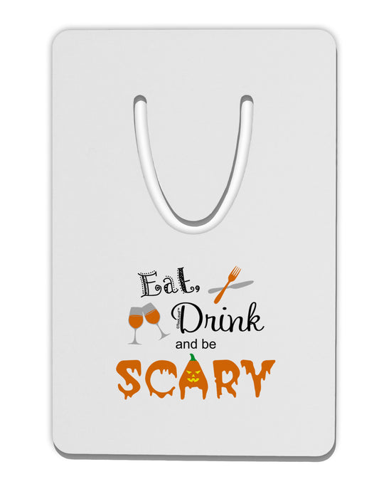 Eat Drink Scary Black Aluminum Paper Clip Bookmark-Bookmark-TooLoud-White-Davson Sales