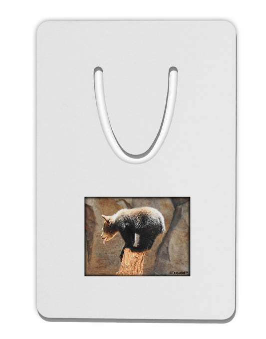 Balancing Bear Cub Aluminum Paper Clip Bookmark-Bookmark-TooLoud-White-Davson Sales