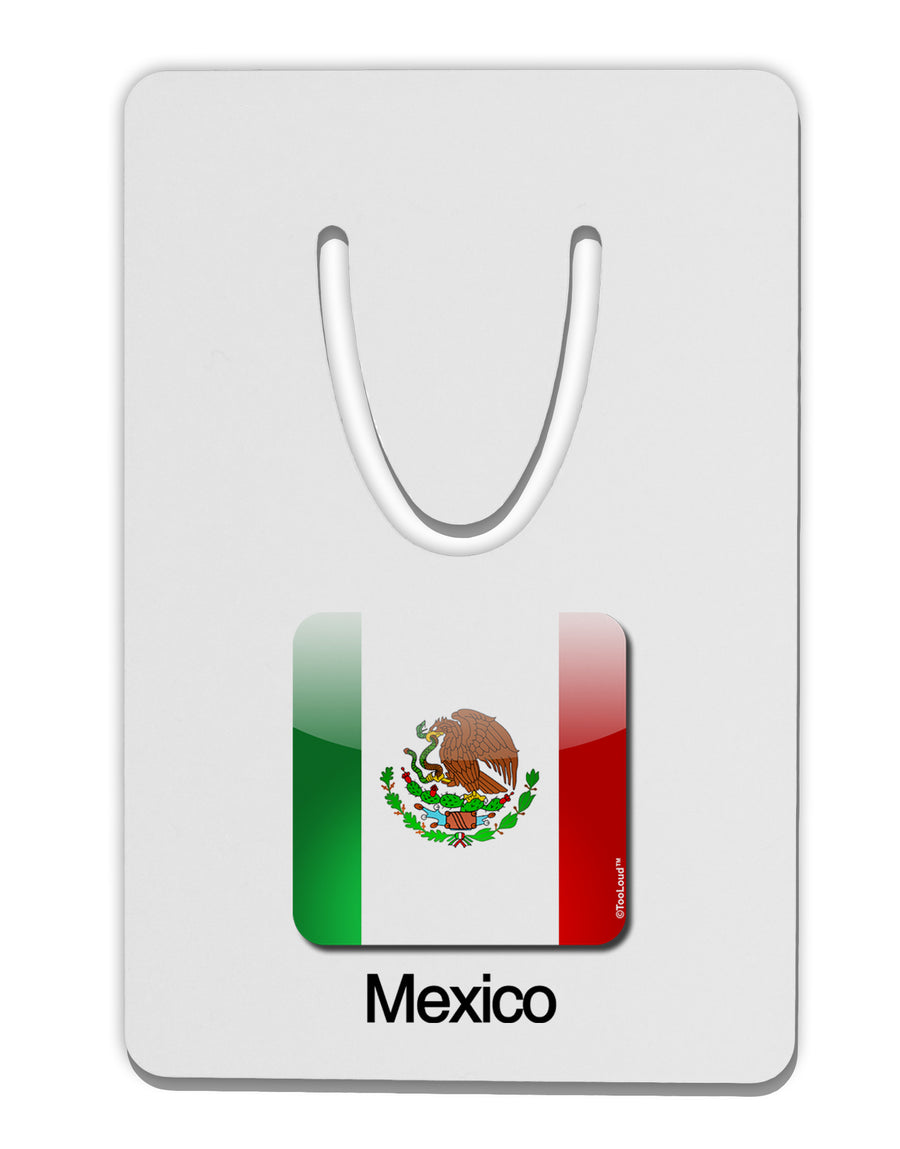 Mexican Flag App Icon - Text Aluminum Paper Clip Bookmark by TooLoud-Bookmark-TooLoud-White-Davson Sales