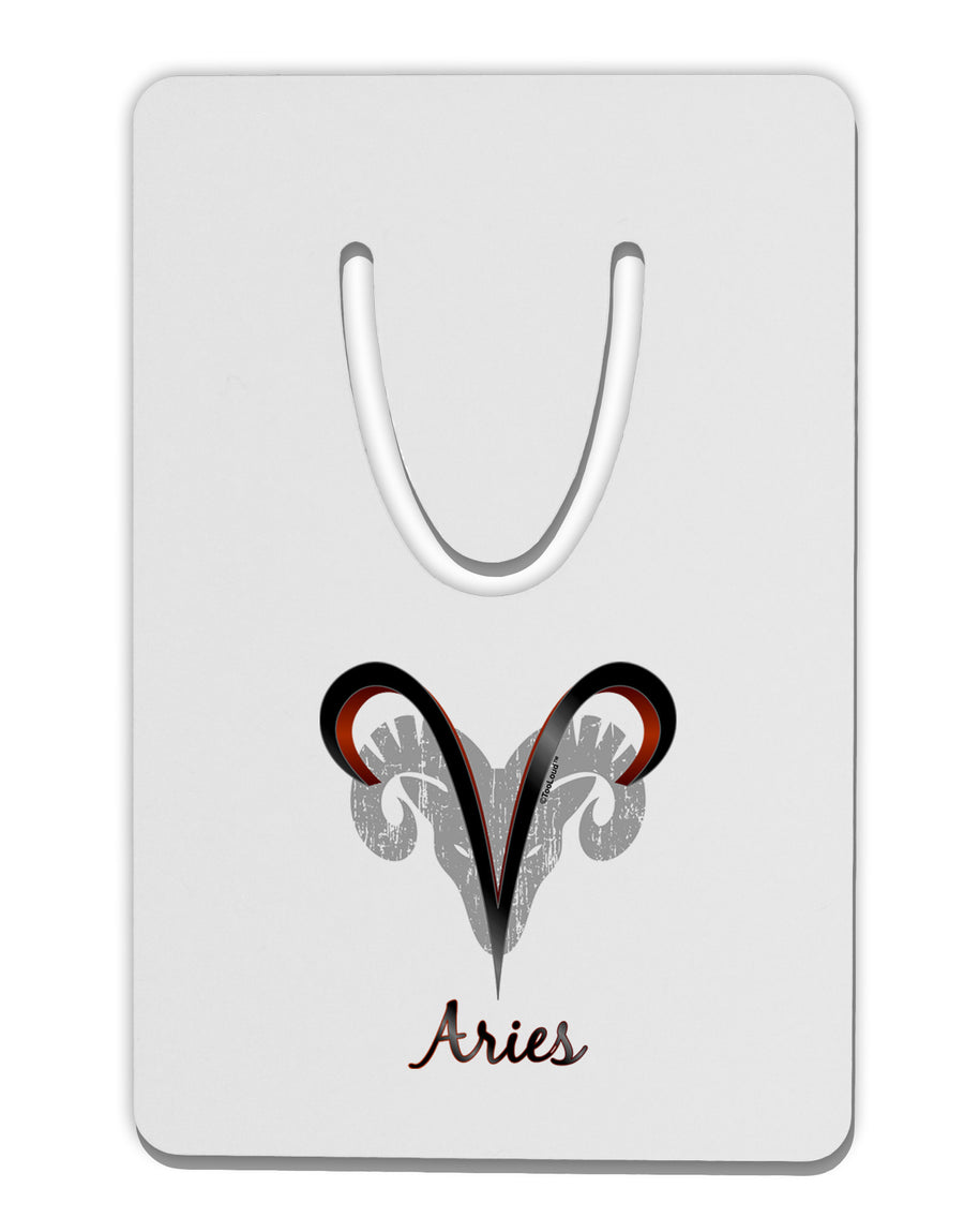 Aries Symbol Aluminum Paper Clip Bookmark-Bookmark-TooLoud-White-Davson Sales