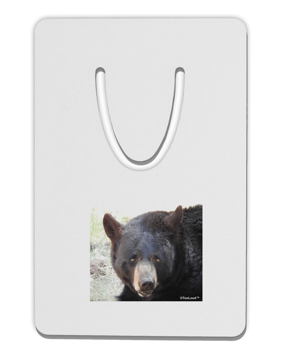 Staring Black Bear Aluminum Paper Clip Bookmark-Bookmark-TooLoud-White-Davson Sales