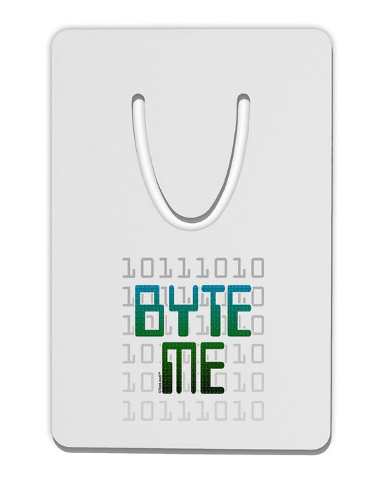 Byte Me Aluminum Paper Clip Bookmark-Bookmark-TooLoud-White-Davson Sales