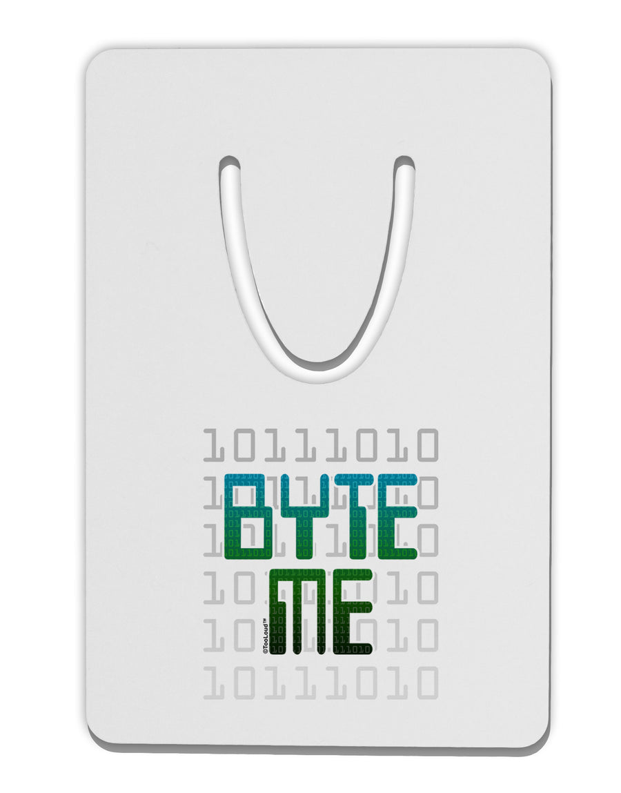 Byte Me Aluminum Paper Clip Bookmark-Bookmark-TooLoud-White-Davson Sales