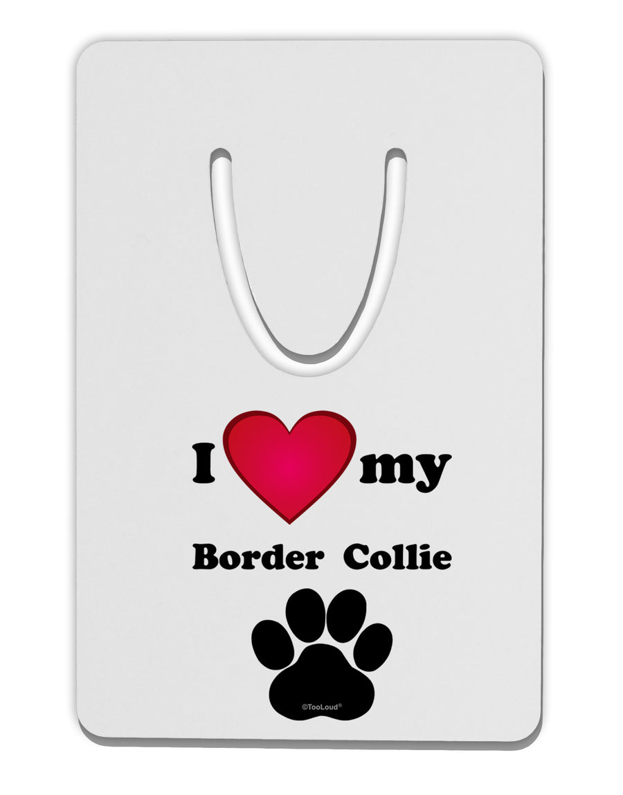 I Heart My Border Collie Aluminum Paper Clip Bookmark by TooLoud-TooLoud-White-Davson Sales