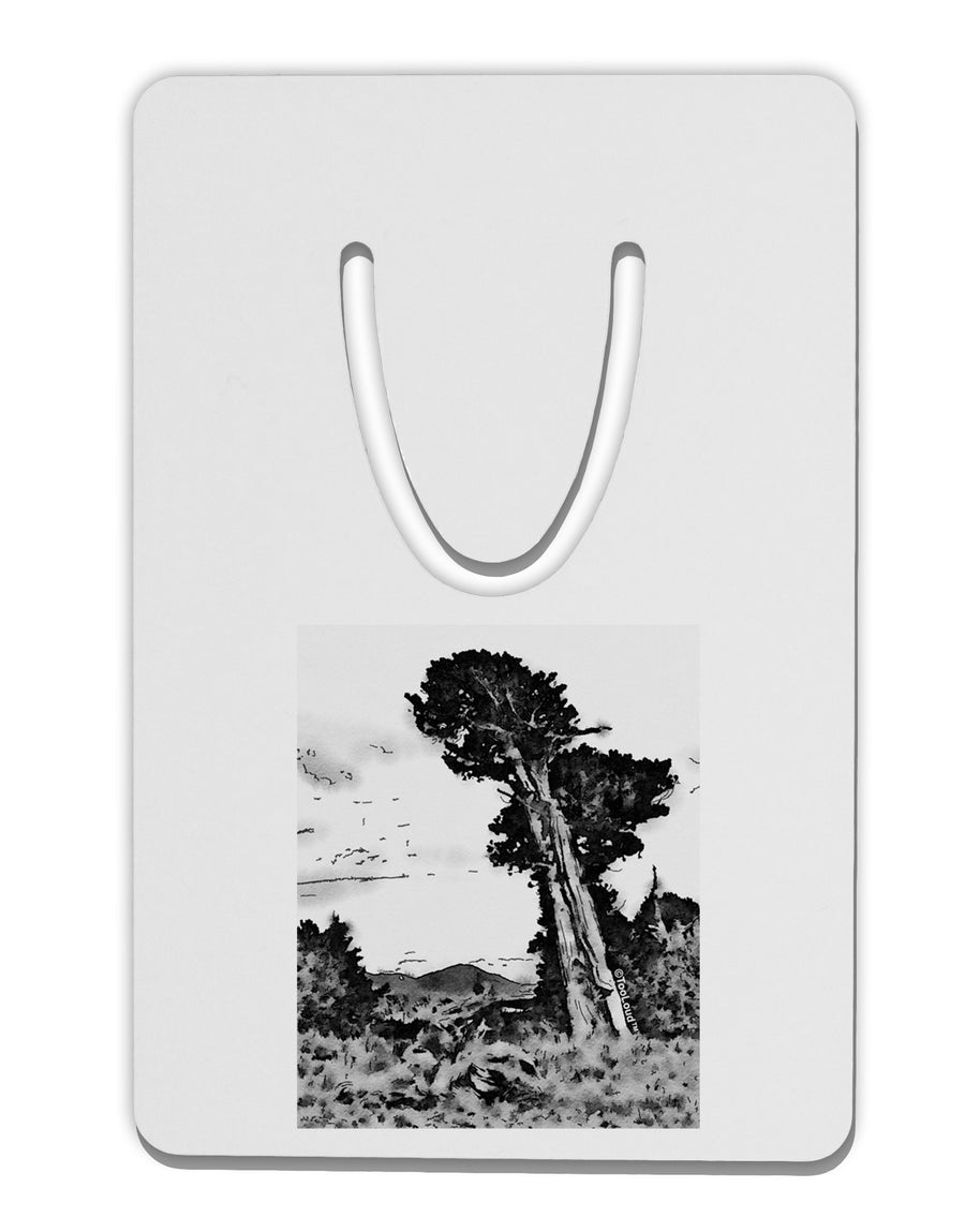 Colorado Landscape Watercolor BW Aluminum Paper Clip Bookmark-Bookmark-TooLoud-White-Davson Sales