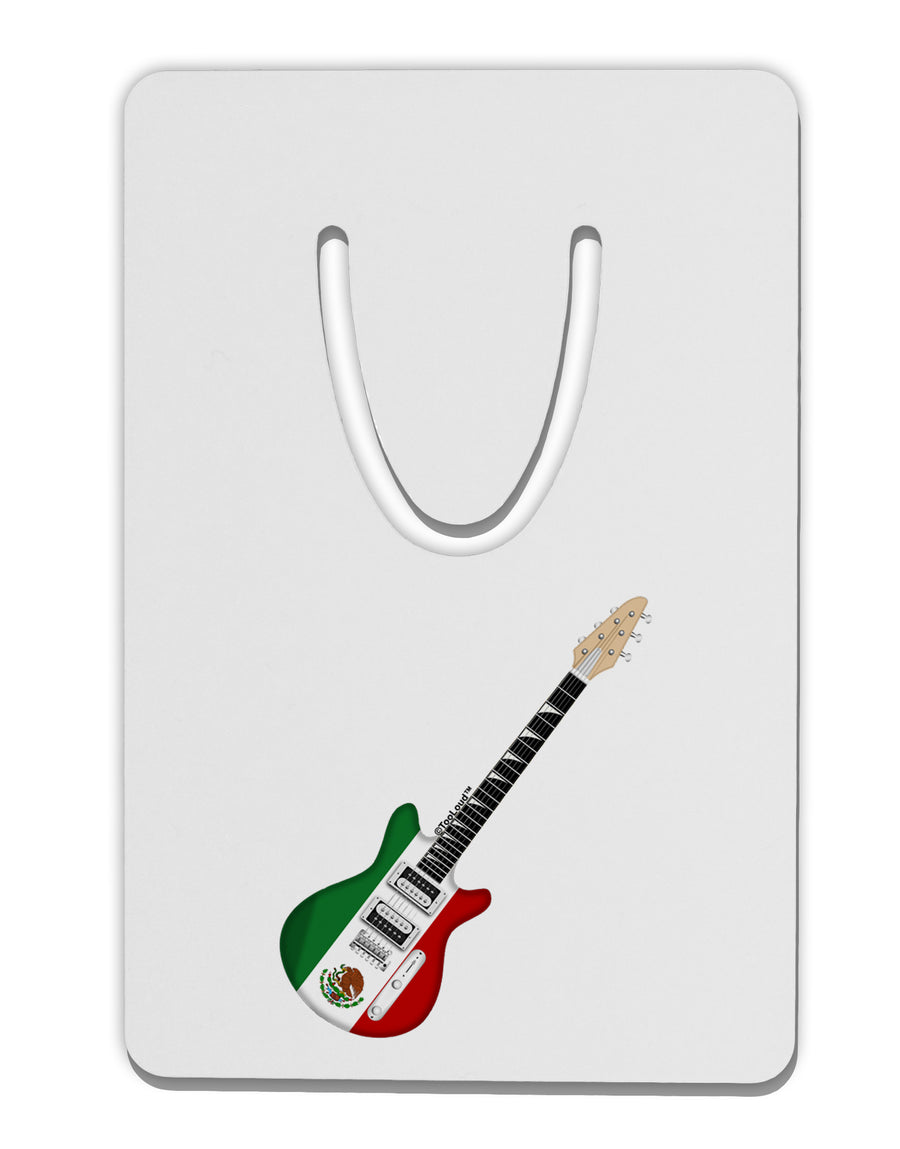 Mexican Flag Guitar Design Aluminum Paper Clip Bookmark by TooLoud-Bookmark-TooLoud-White-Davson Sales