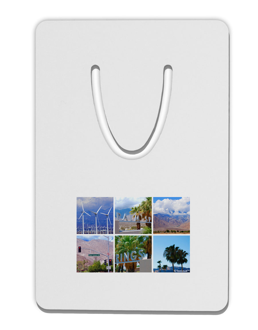 Palm Springs Square Collage Aluminum Paper Clip Bookmark-Bookmark-TooLoud-White-Davson Sales