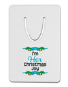 Her Christmas Joy Matching His & Hers Aluminum Paper Clip Bookmark-Bookmark-TooLoud-White-Davson Sales