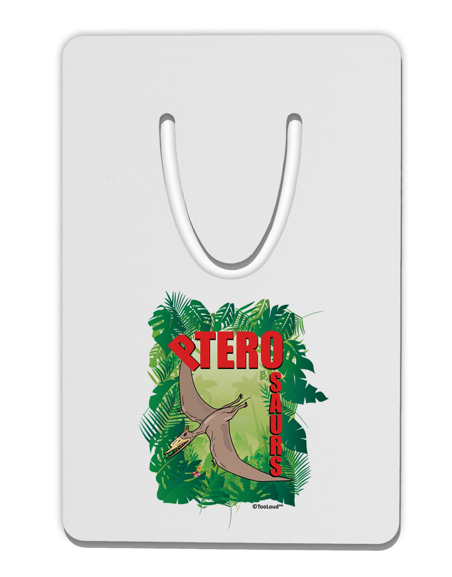 Pterosaurs - With Name Aluminum Paper Clip Bookmark by TooLoud-Bookmark-TooLoud-White-Davson Sales