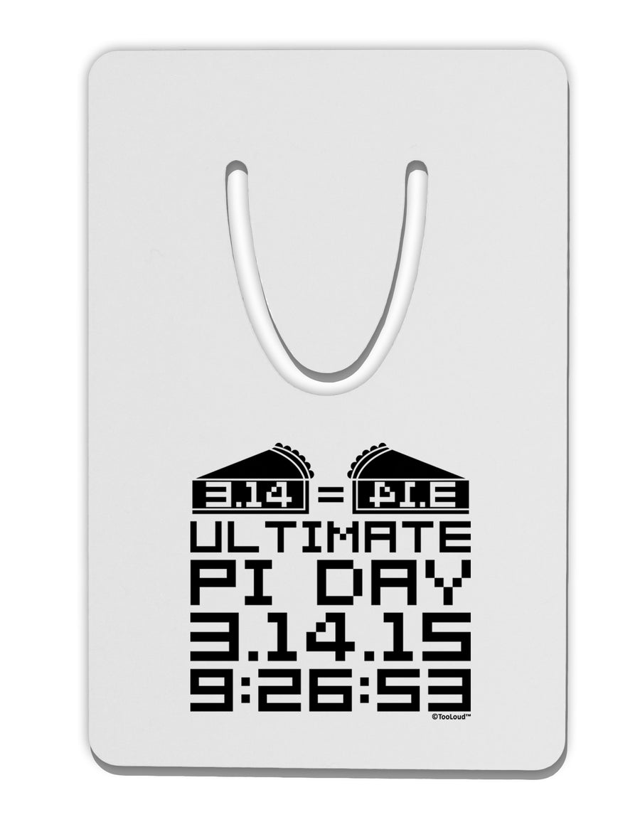 Ultimate Pi Day Design - Mirrored Pies Aluminum Paper Clip Bookmark by TooLoud-Bookmark-TooLoud-White-Davson Sales