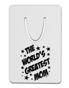 The World's Greatest Mom - Superhero Style Aluminum Paper Clip Bookmark by TooLoud-Bookmark-TooLoud-White-Davson Sales