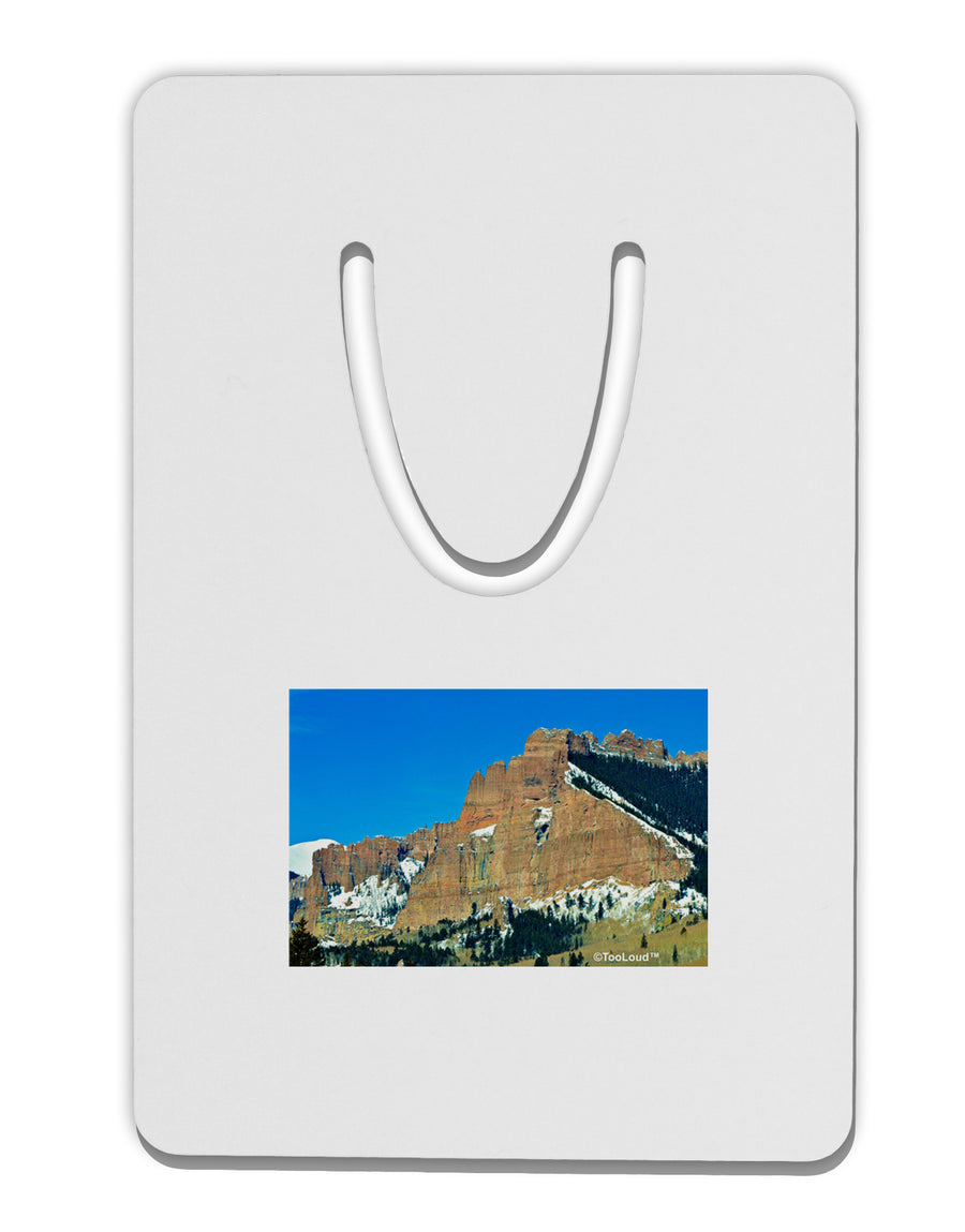 Colorado Snowy Mountains Aluminum Paper Clip Bookmark-Bookmark-TooLoud-White-Davson Sales