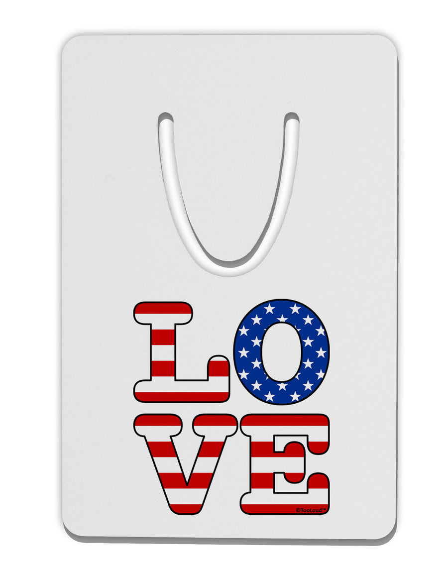 American Love Design Aluminum Paper Clip Bookmark by TooLoud-Bookmark-TooLoud-White-Davson Sales