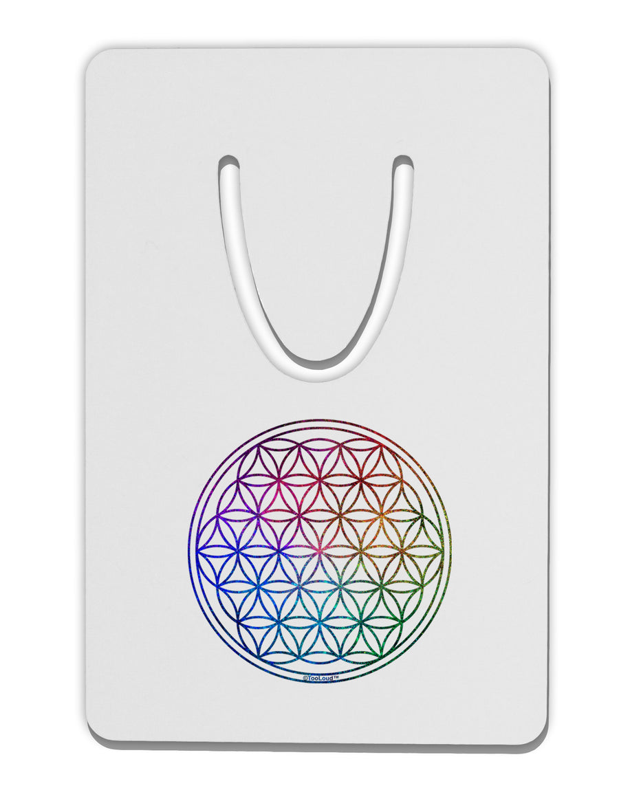 Flower of Life Circle Aluminum Paper Clip Bookmark-Bookmark-TooLoud-White-Davson Sales