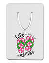 Life is Better in Flip Flops - Pink and Green Aluminum Paper Clip Bookmark-Bookmark-TooLoud-White-Davson Sales