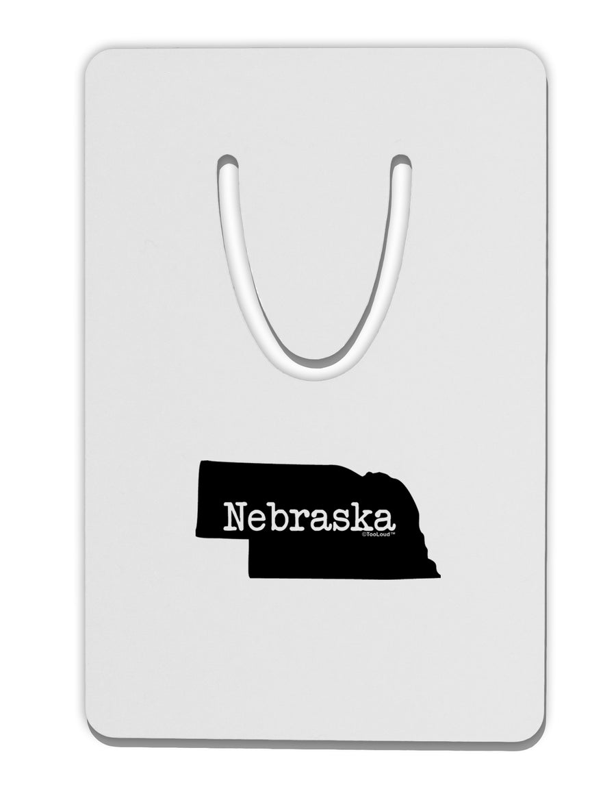 Nebraska - United States Shape Aluminum Paper Clip Bookmark by TooLoud-Bookmark-TooLoud-White-Davson Sales