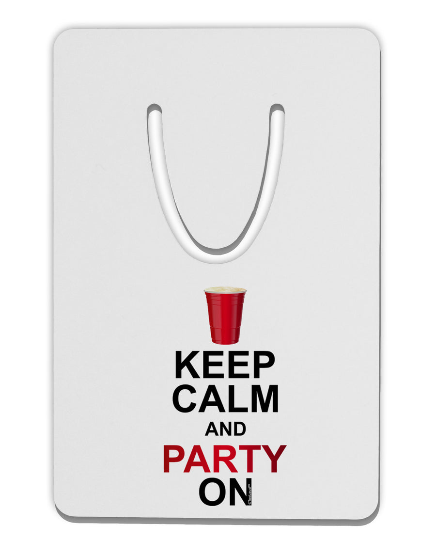 Keep Calm - Party Beer Aluminum Paper Clip Bookmark-Bookmark-TooLoud-White-Davson Sales