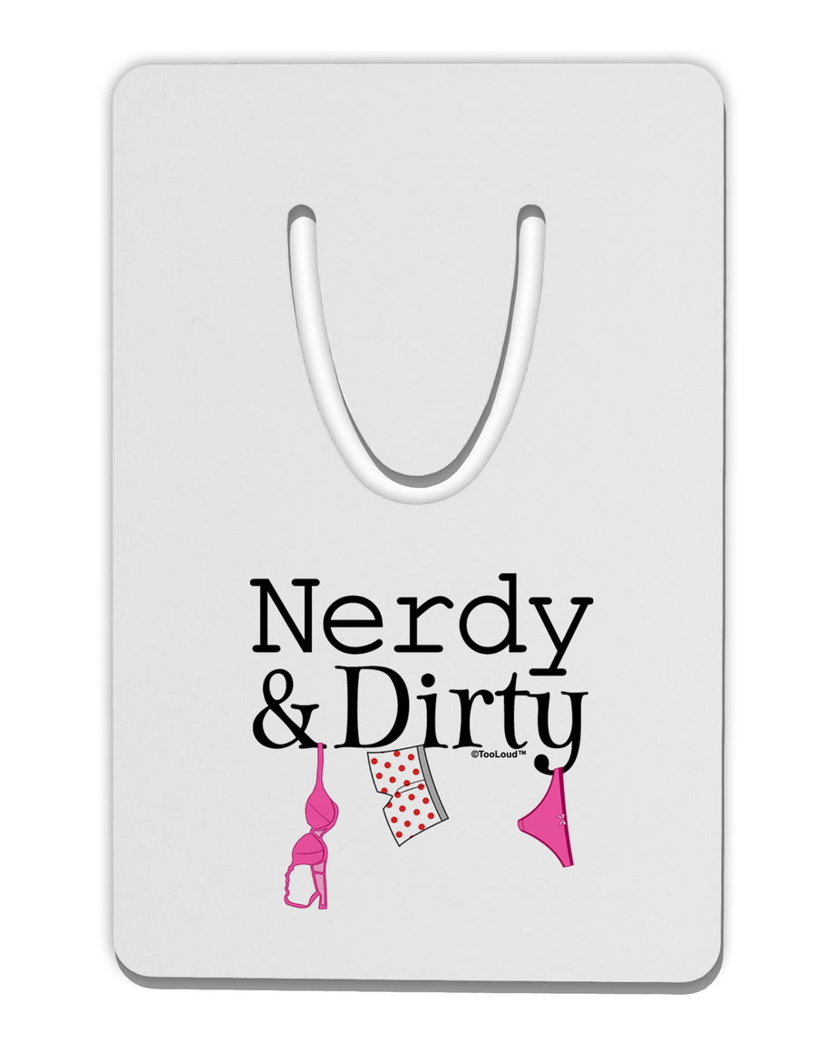 Nerdy and Dirty Aluminum Paper Clip Bookmark by TooLoud-Bookmark-TooLoud-White-Davson Sales