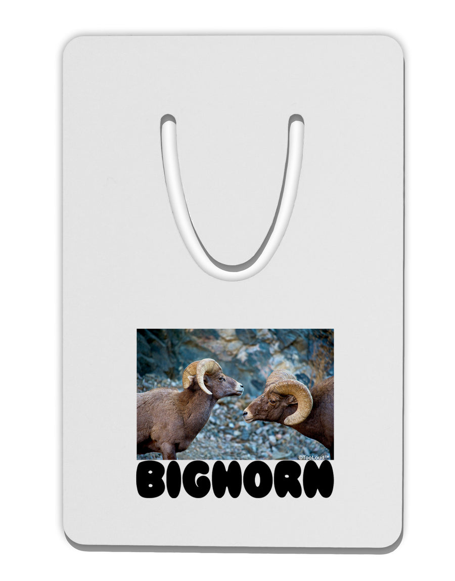 Two Bighorn Rams Text Aluminum Paper Clip Bookmark-Bookmark-TooLoud-White-Davson Sales