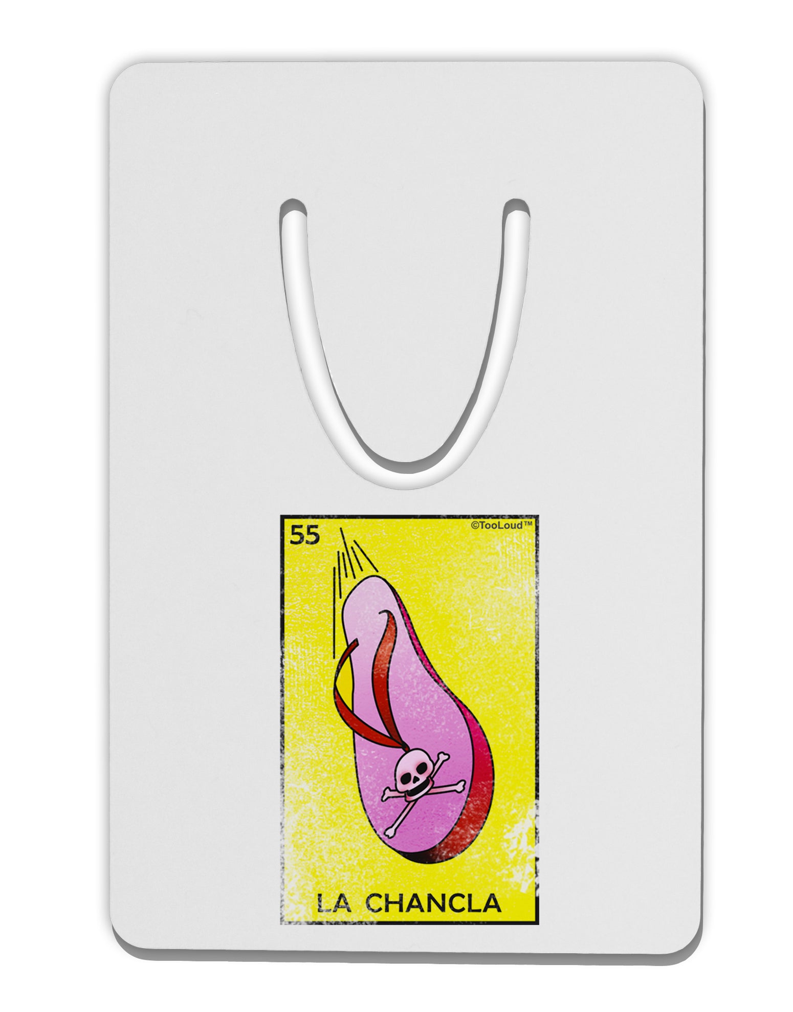 La Chancla Loteria Distressed Aluminum Paper Clip Bookmark by TooLoud-TooLoud-White-Davson Sales