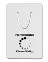 Thinking Please Wait Aluminum Paper Clip Bookmark-Bookmark-TooLoud-White-Davson Sales