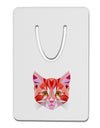 Geometric Kitty Red Aluminum Paper Clip Bookmark-Bookmark-TooLoud-White-Davson Sales