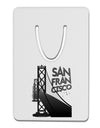 San Francisco Text Bay Bridge Aluminum Paper Clip Bookmark-Bookmark-TooLoud-White-Davson Sales