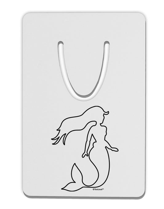 Mermaid Outline Aluminum Paper Clip Bookmark-Bookmark-TooLoud-White-Davson Sales