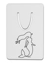 Mermaid Outline Aluminum Paper Clip Bookmark-Bookmark-TooLoud-White-Davson Sales