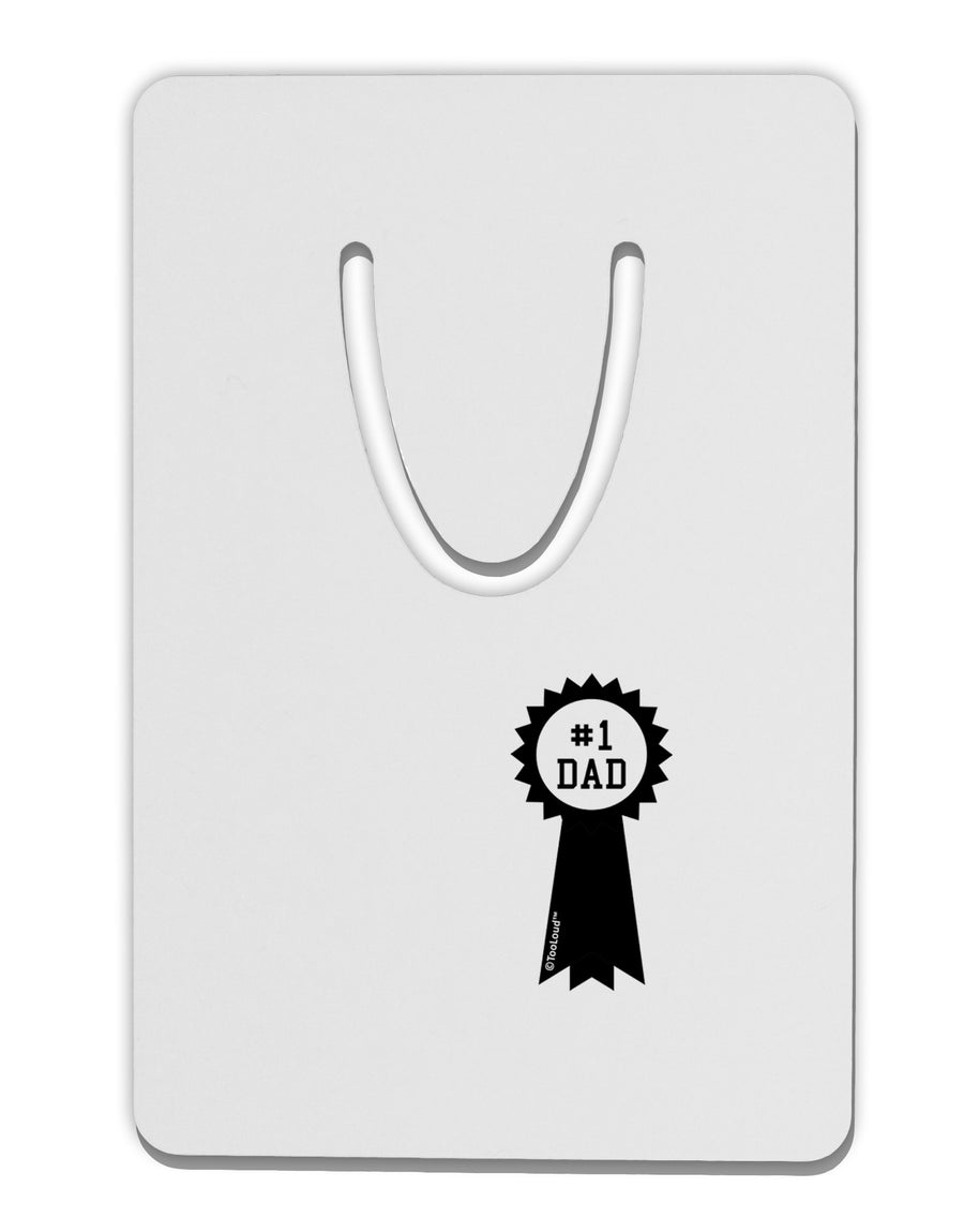 Number One Dad Award Ribbon Aluminum Paper Clip Bookmark-Bookmark-TooLoud-White-Davson Sales