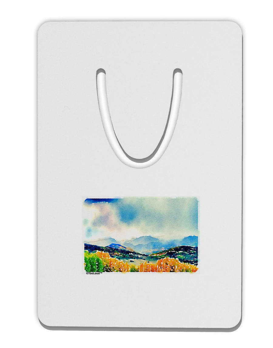 Colorado Mountain Scene Aluminum Paper Clip Bookmark-Bookmark-TooLoud-White-Davson Sales